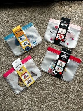 New Disney Set of Reusable Snack Bags